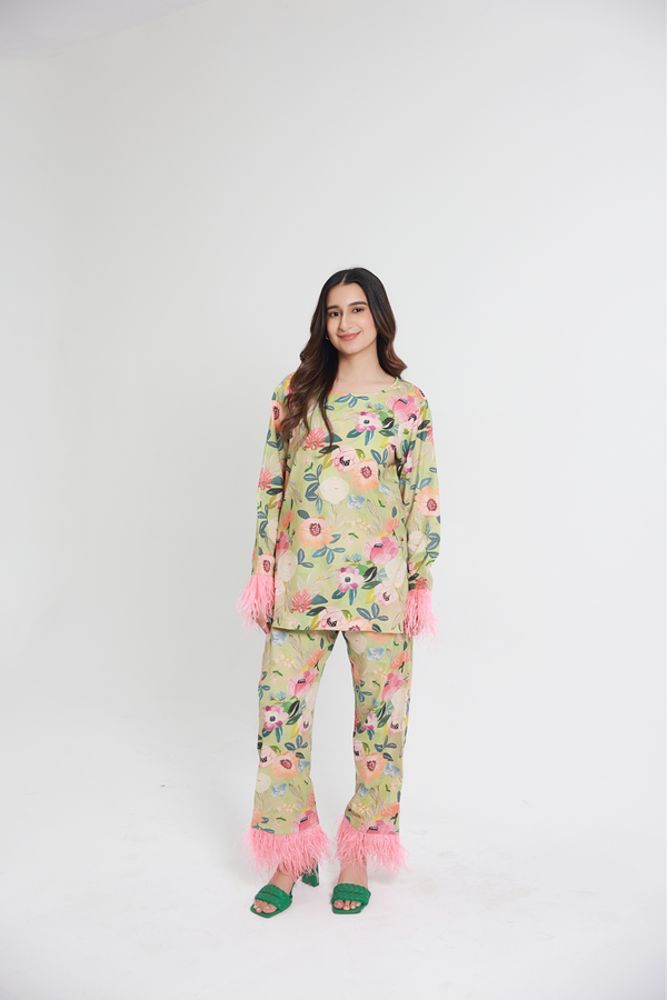 FLORAL FLUFF CO-ORD SET